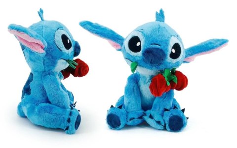 Disney maskotka pluszowa Stitch z różą 25cm