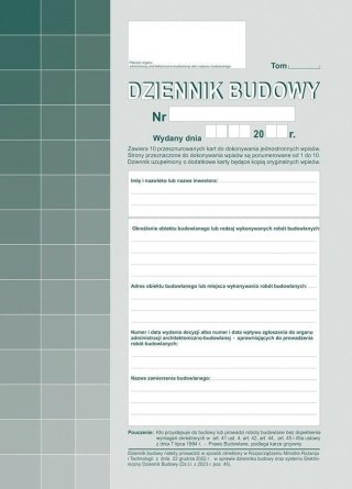 Dziennik budowy 603-S11