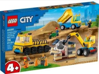 LEGO(R) CITY 60391 (3szt) Ciężarówki i dźwig z kulą