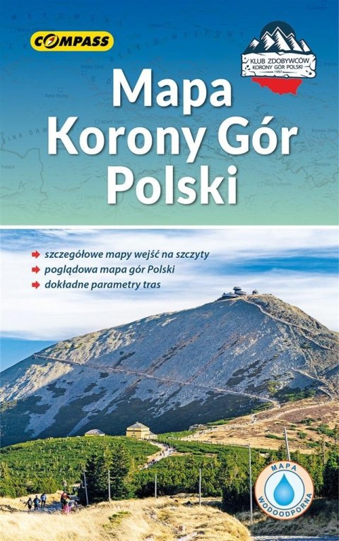 Mapa - Korony Gór Polski laminowana