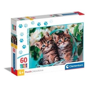 Puzzle 60 Super Kolor Lovely Kitty Twins