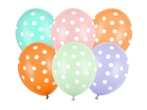 Balony kropki 30cm 6szt