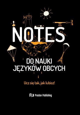 Notes do nauki języków obcych czarny