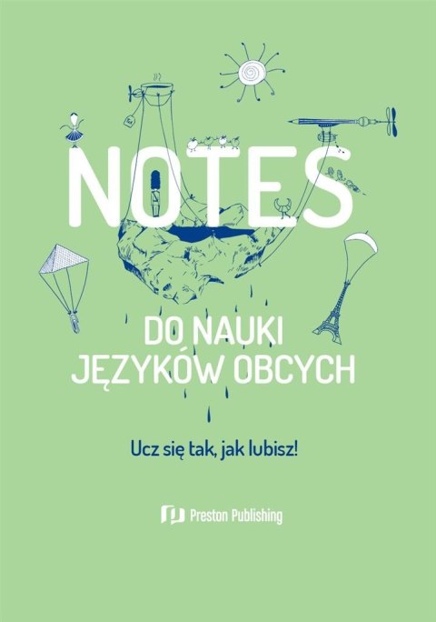 Notes do nauki języków obcych pistacjowy