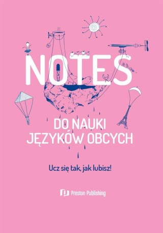 Notes do nauki języków obcych różowy