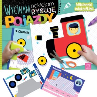 WYCINANKI EDUKACYJNE NAKLEJAM RYSUJĘ POJAZDY A4