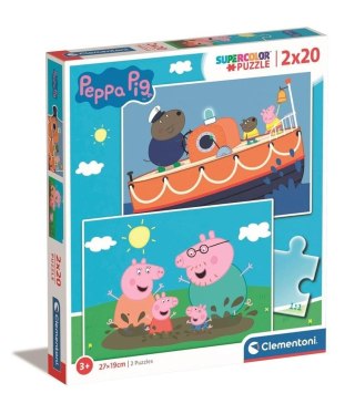 Puzzle 2x20 Super Kolor Peppa Pig