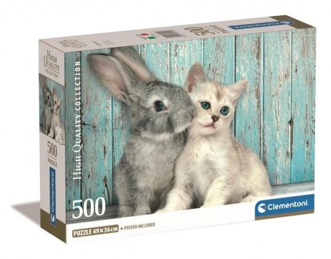 Puzzle 500 Compact Cat & Bunny