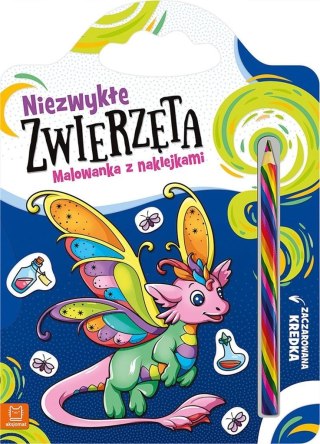 Niezwykłe zwierzęta. Malowanka z naklejkami