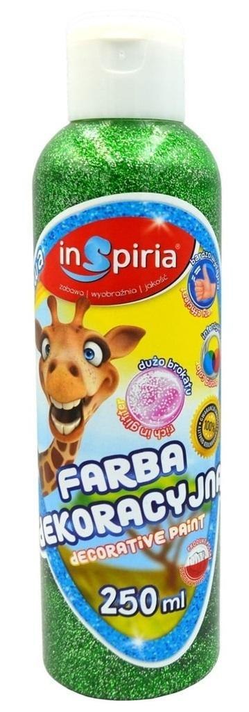 Farba dekoracyjna brokat zielona 250ml