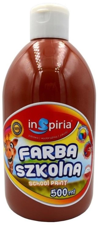 Farba szkolna brązowa 500ml