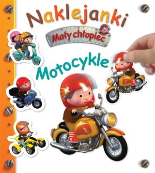 Mały chłopiec. Naklejanki. Motocykle