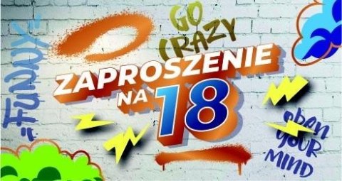 Zaproszenie Urodziny 18 (10szt)