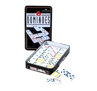 Domino Double 6 w metalowym pudełku