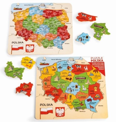 Mapa Polski puzzle