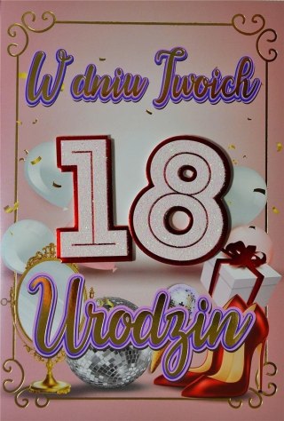 Karnet Urodziny 18