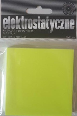 Karteczki elektrostatyczne 75x75mm 100K żółte