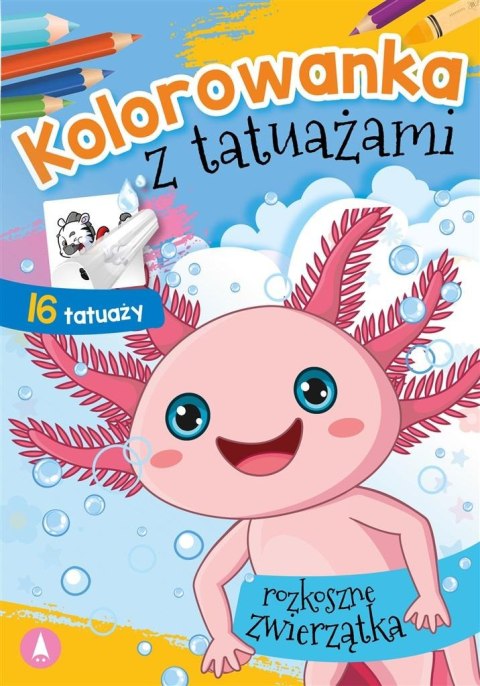 Kolorowanka z tatuażami. Rozkoszne zwierzaczki Kolorowanka z tatuażami. Rozkoszne zwierzaczki