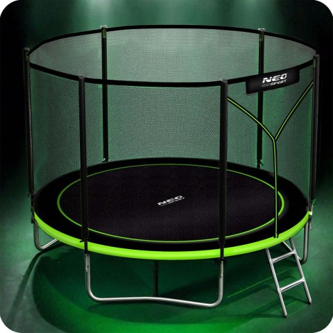 Trampolina ogrodowa 10ft/312cm z siatką zewnętrzną i drabinką Neo-Sport