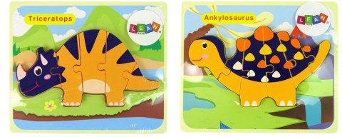 Drewniane puzzle Triceratops, Ankylozaur MIX