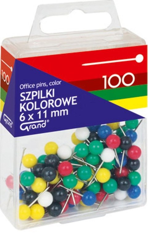 Szpilki Kolorowe 6x11mm 100 GRAND T4 (KR)