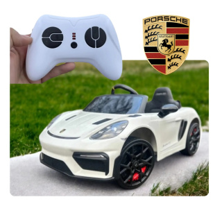 Autko na akumulator Porsche 718 + Pilot MP3 światła pasy