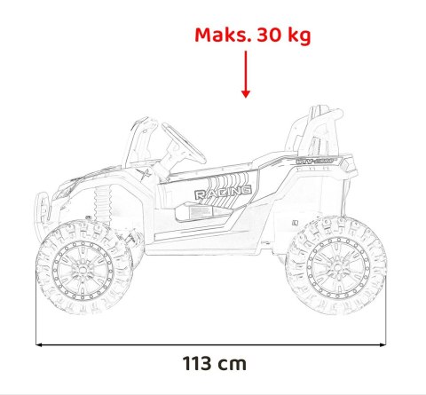 Auto na akumulator Buggy UTV 2000M Racing 4x45W Zielony