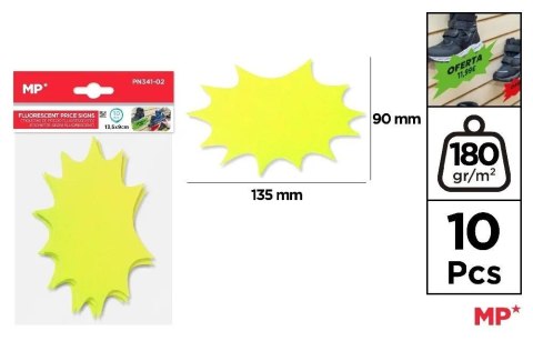 Etykiety cenowe fluorescencyjne żółte 135x90mm