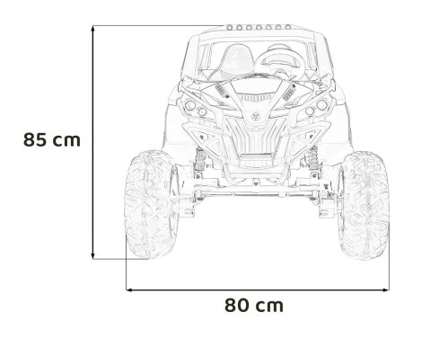 Pojazd Buggy UTV-MX 2000N Biały 4X75W 2x12V7AH 4x4