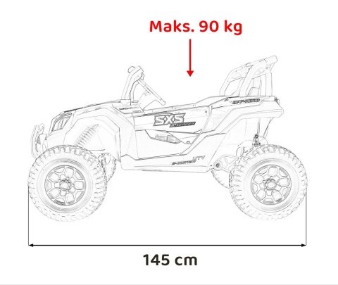 Pojazd UTV X3 Off-Road Czarny 4x200W 24V