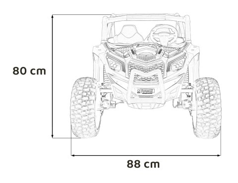 Pojazd UTV X3 Off-Road Czarny 4x200W 24V