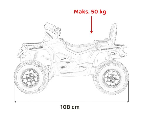 Quad Can Am 4x45W Outlander ATV z Pilotem do 50kg