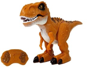 Dinozaur Zdalnie Sterowany R/C Brąz Dźwięk Światło Tyranozaur