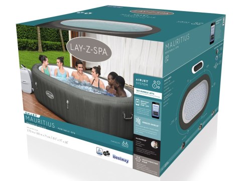 Bestway Lay-Z-Spa Mauritius jacuzzi 5-7os aplikacja WiFi hydromasaż 60067