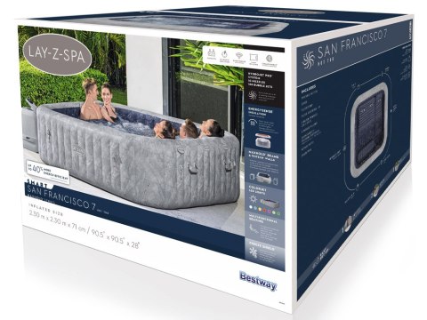 Bestway Lay-Z-Spa San Francisco Pro 7 Wi-Fi aplikacja LED 5-7osob 6001Q