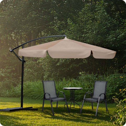 Parasol ogrodowy składany 8 segmentowy 350 cm z pokrowcem Plonos PL-881