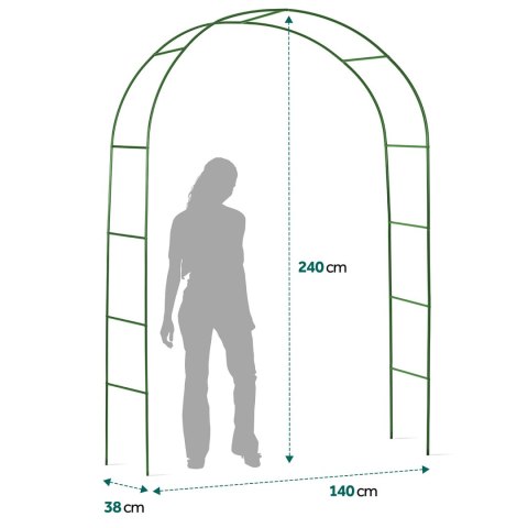 Pergola ogrodowa łuk 240 cm Plonos PL-990