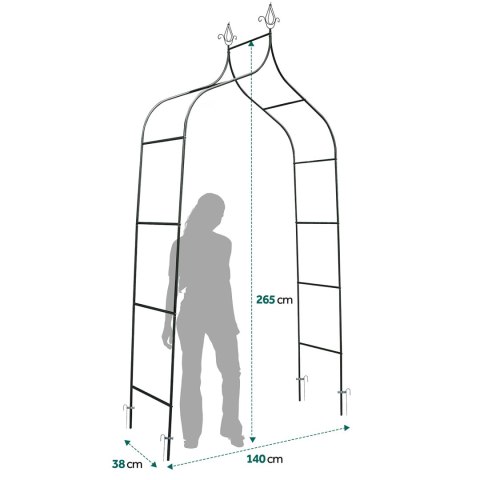 Pergola ogrodowa łuk 265 cm Plonos PL-991