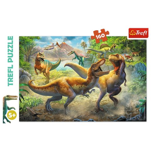 Puzzle - 160 - Walczące Tyranozaury - Trefl 15360