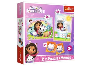 Puzzle - 2w1+memos - Gabi z Kocim Przyjacielem Trefl 93382