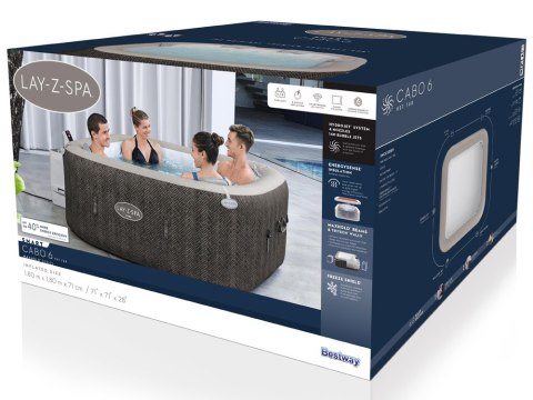 Bestway Lay-Z-Spa Cabo HydrotJet 6 hydromasaż 4-6os WiFi aplikacja 6001R