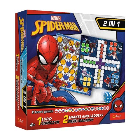 Gra 2w1 Chińczyk / Węże i drabiny - Spider-Man Trefl 02419