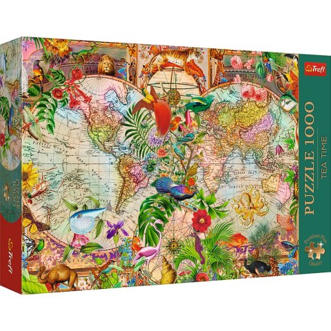 Puzzle - 1000 Premium Plus - Tea Time: Antyczna mapa świata Trefl 12077