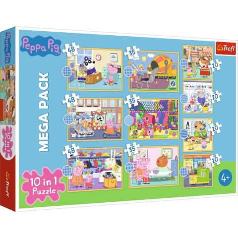 Puzzle - 10w1 - Poznaj Świnkę Peppę / Peppa Pig 90383