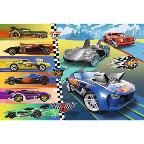 Puzzle - 24 Maxi - Szybkie Hot Wheels - Mattel Hot Wheels 14362