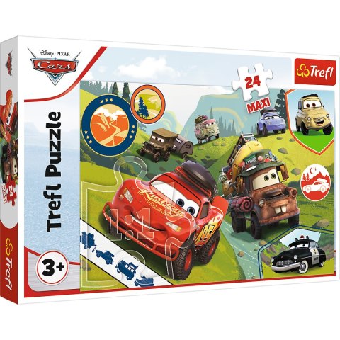 Puzzle - 24 Maxi - Wesołe auta - Disney Cars 3 14352