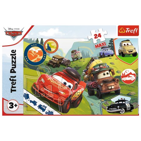 Puzzle - 24 Maxi - Wesołe auta - Disney Cars 3 14352