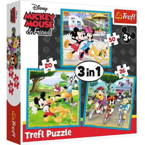 Puzzle - "3w1" - Myszka Miki z przyjaciółmi Trefl 34846