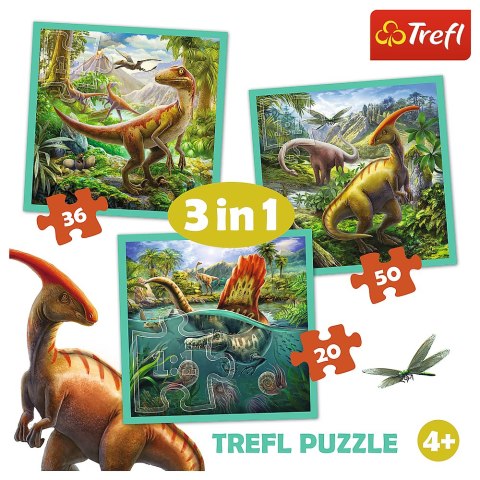 Puzzle - "3w1" - Niezwykły świat dinozaurów Trefl 34837