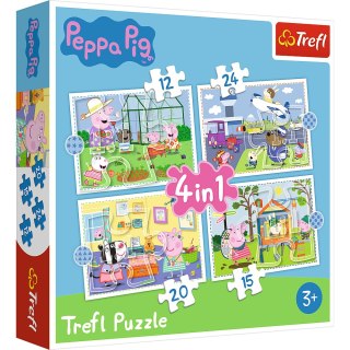 Puzzle - "4w1" - Wspomnienia z wakacji / Peppa Pig Trefl 34359